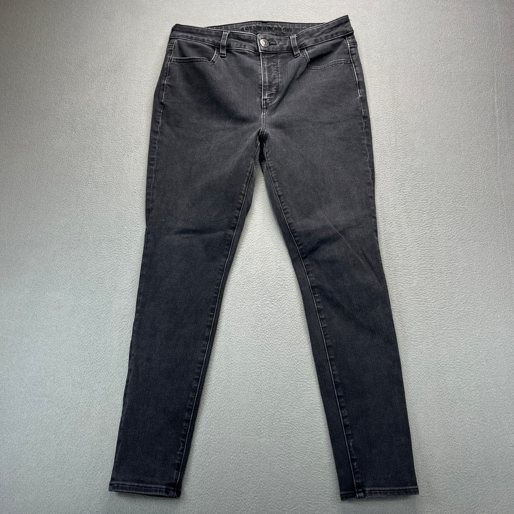 American Eagle The Dream Jean Hi-Rise Jegging Women 10 Black Cotton Blend Skinny